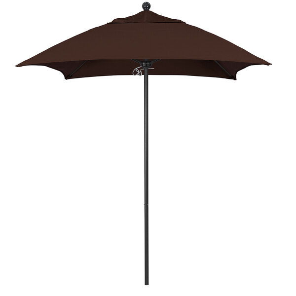 California Umbrella ALTO 604 SUNBRELLA 2A Venture 6' Square Push Lift Umbrella with 1 1/2" Aluminum Pole - Sunbrella 2A Canopy