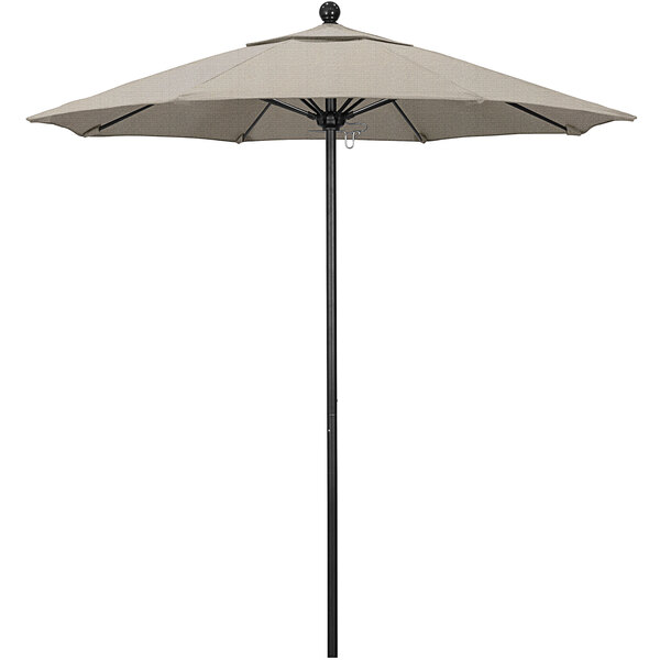 California Umbrella ALTO 758 OLEFIN Venture 7 1/2' Round Push Lift Umbrella with 1 1/2" Black