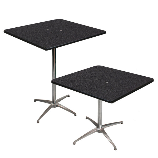 Resilient Laminate 30" x 30" Square Adjustable Height Bistro Table Package