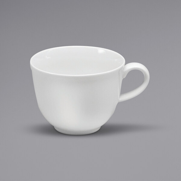 A Sant'Andrea Queensbury white porcelain tall cup with a handle.