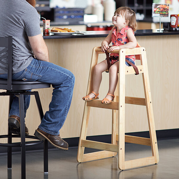 Stacking Restaurant Wooden Pub Height, Stacking Wooden High Chair