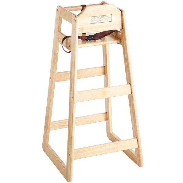 Stacking Restaurant Wooden Pub Height High Chair Unassembled
