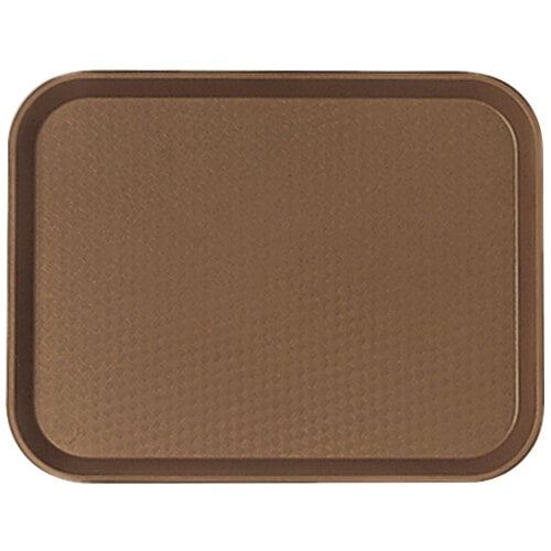 Cambro 1216FF167 12" x 16" Brown Customizable Fast Food Tray - 24/Case