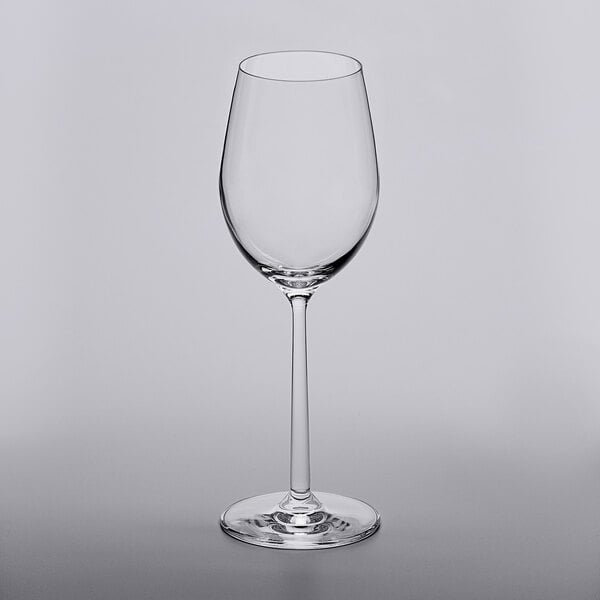 A clear Lucaris Riesling wine glass.