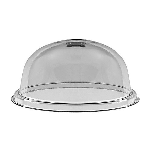A clear plastic dome cover with a clear lid.