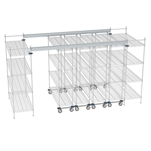 Metro TT14E2460M1860C Super Erecta 14' x 5' Chrome TopTrack Kit