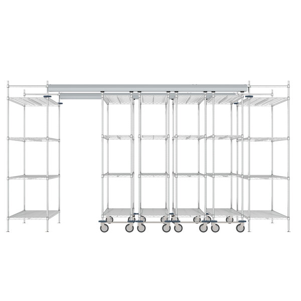 Metro TT14E2460M1860C Super Erecta 14' x 5' Chrome TopTrack Kit