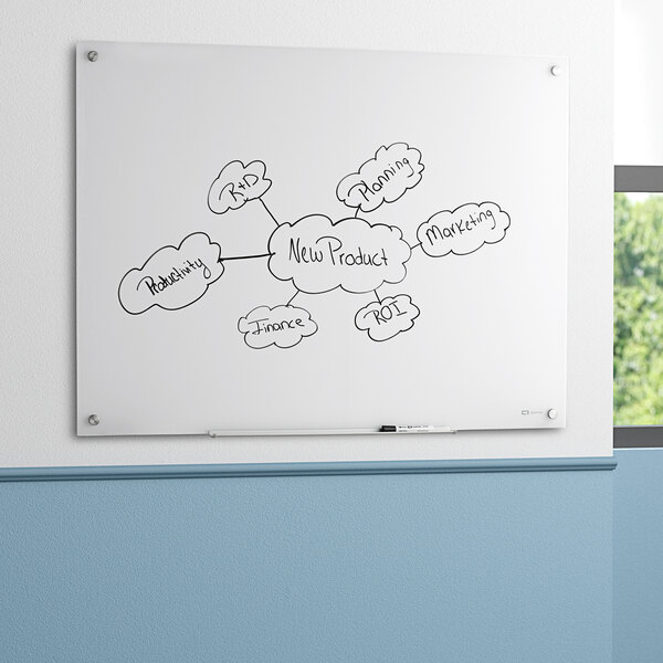 Quartet G24836W Brilliance 36" x 48" White Frameless WallMounted