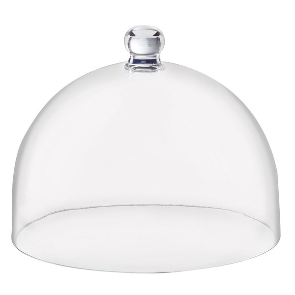 A clear polycarbonate dome cover with a handle.