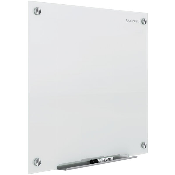 Quartet G23624W Brilliance 36 x 24 White Frameless Wall-Mounted Magnetic Glass  Dry Erase Board
