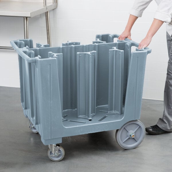 Cambro ADCS401 S Series Adjustable Slate Blue Caddy with Vinyl Cover - 6 Column