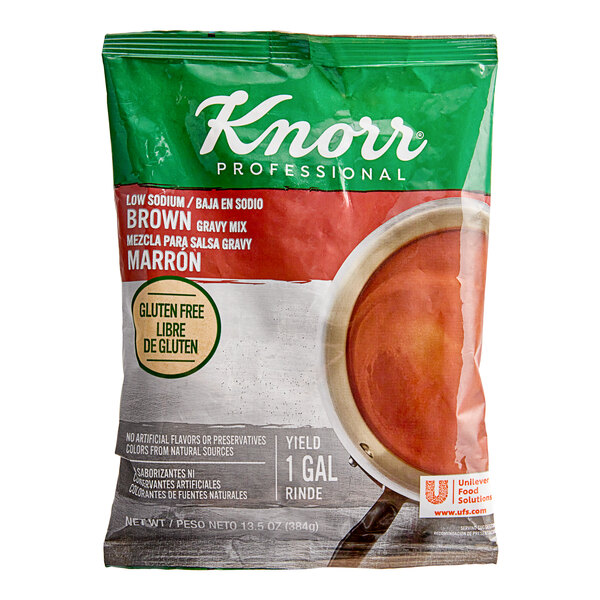 Knorr 13.5 oz. Low Sodium Brown Gravy Mix 6/Case