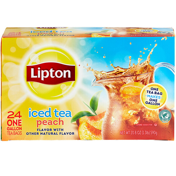 Lipton Iced Black Gallon Tea Bags w/ Peach (48/Case)