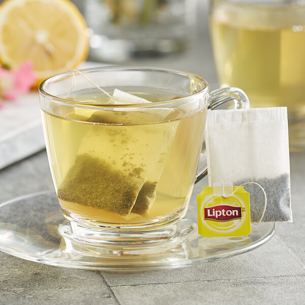 Lipton Lemon Ginseng Green Tea Bags - 28/Box
