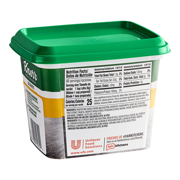 Knorr 1 lb. 095 Low Sodium Chicken Bouillon Base 12/Case