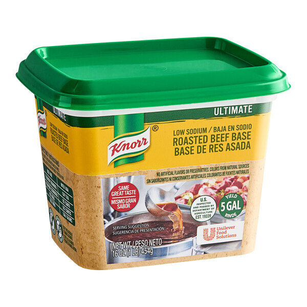 Knorr 1 lb. 095 Low Sodium Beef Bouillon Base 12/Case