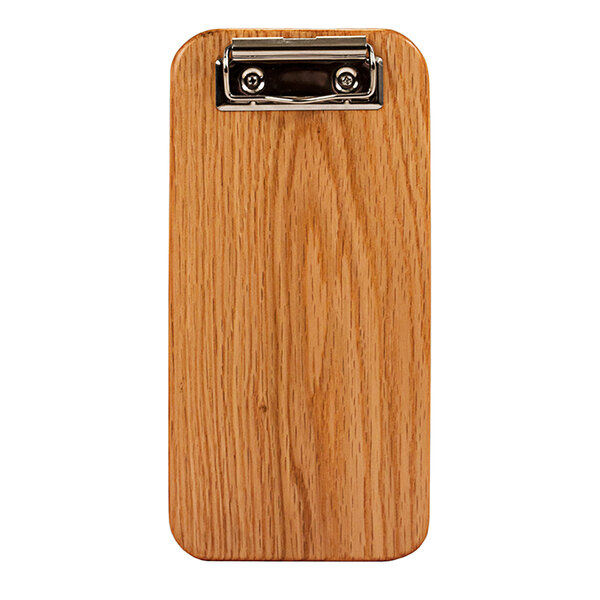 H. Risch Country Board 4 1/2" x 9" Solid Oak Check Presenter