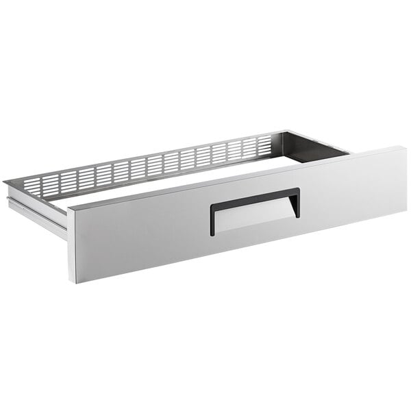 An Avantco stainless steel drawer assembly with a handle.