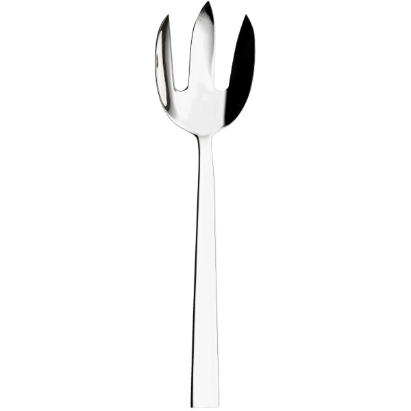 A silver Sola Atlantic stainless steel salad fork with a pointed tip.