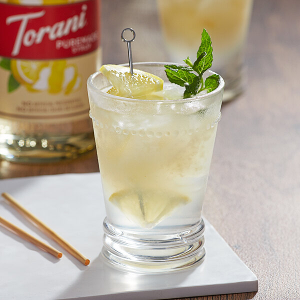 Torani Puremade Lemon Flavoring Syrup 750 mL Glass Bottle