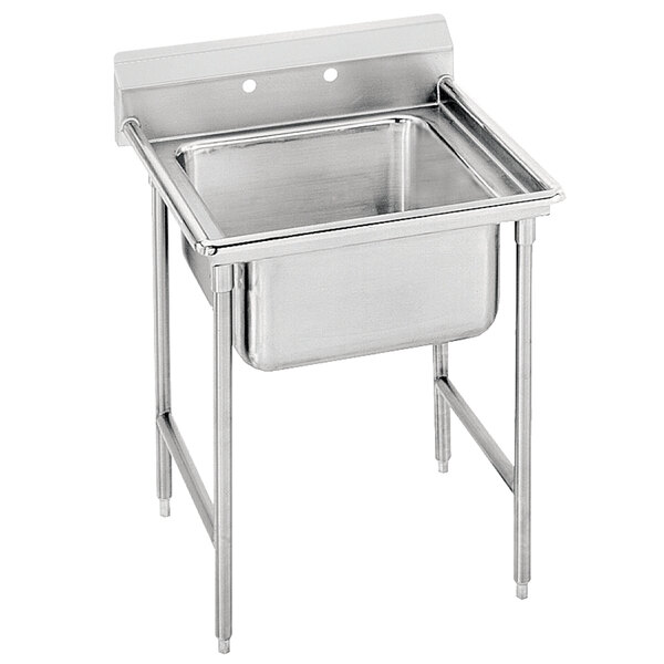 Advance Tabco T9-1-24 Regaline One Compartment Stainless Steel Commercial Sink - 27" Long, 16" x 20" x 12" Compartment