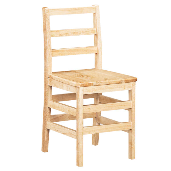 A Jonti-Craft Baltic Birch wooden Children's Ladderback Chair.