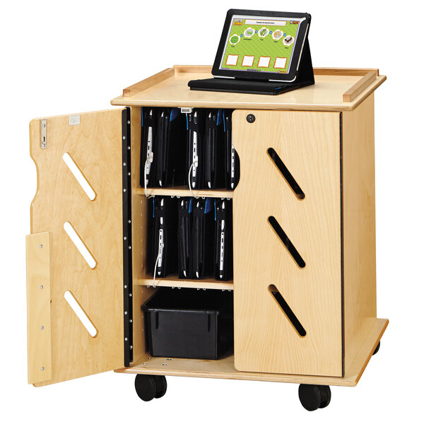 JontiCraft Baltic Birch 3400JC 24" x 23" x 30" Mobile 3Shelf Wood