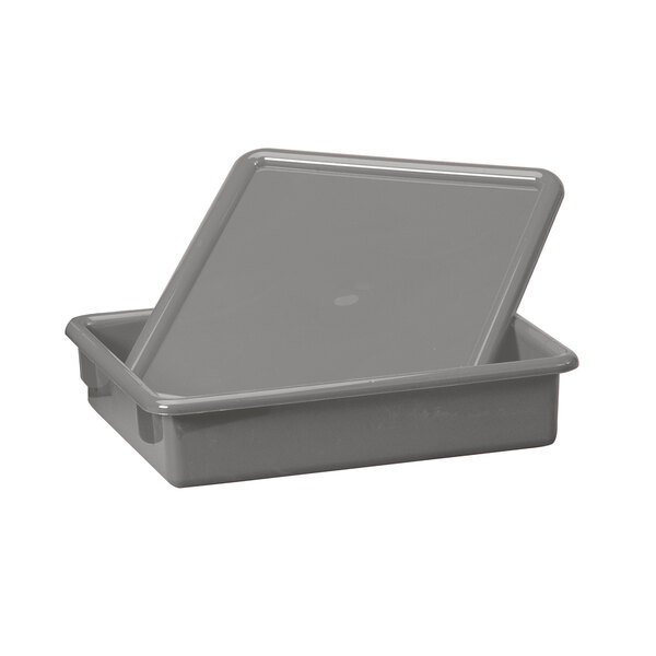 A grey plastic paper tray for Jonti-Craft paper-tray storage units.