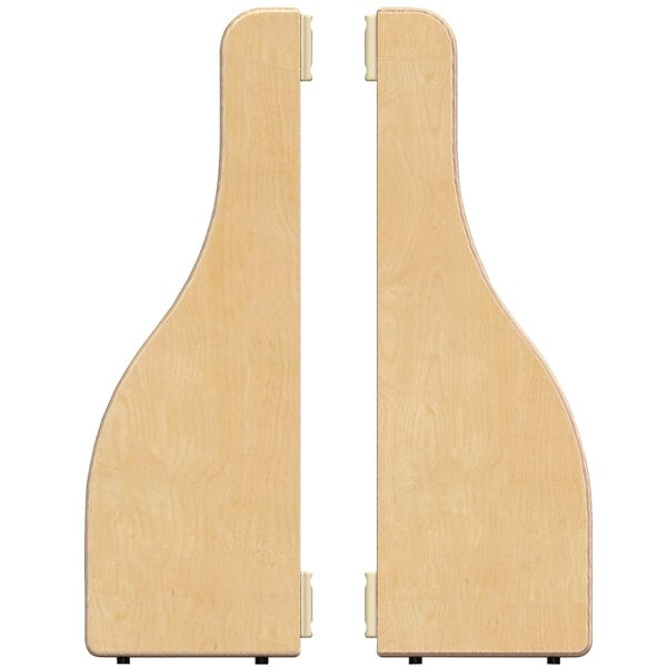 Two wooden stabilizer wings for T-shaped wooden boards.