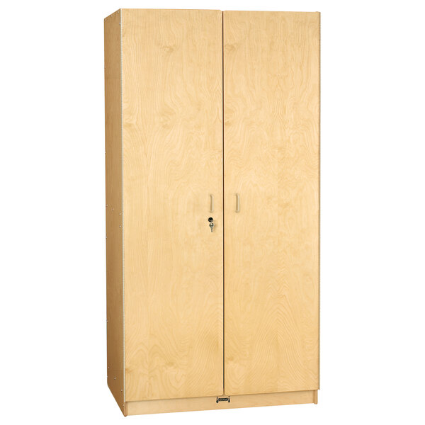 Childcraft Mobile Supply Cabinet, Birch, 36x24x46 Inches