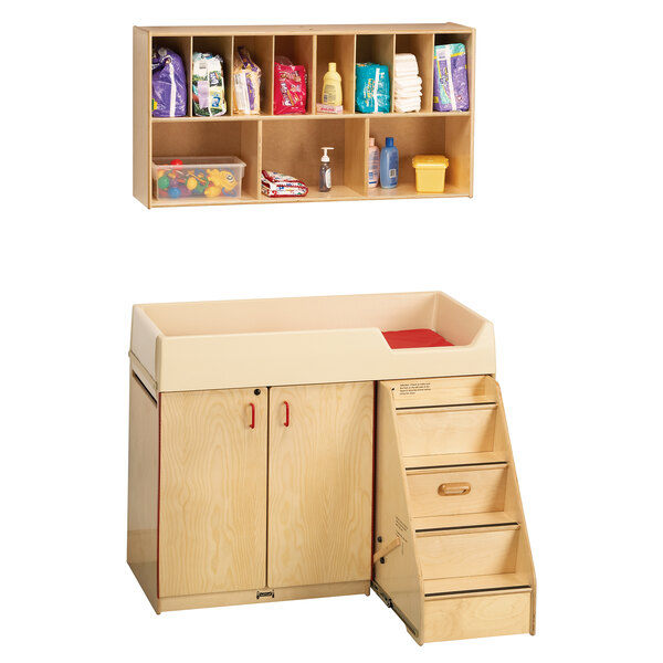 changing table side shelf