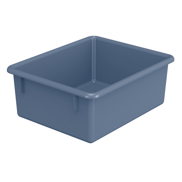 A blue plastic Jonti-Craft cubbie tray.