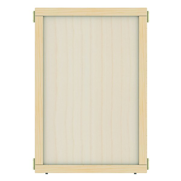 A wooden panel with a white surface.