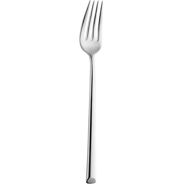 An Amefa Metropole stainless steel table fork with a silver handle on a white background.