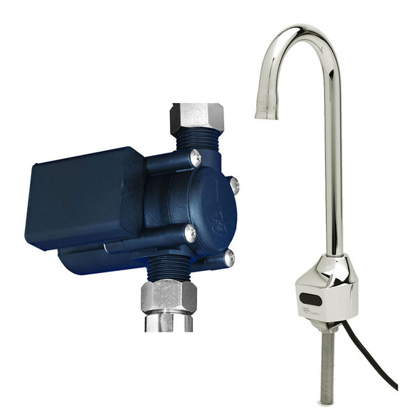 T&S EC-3102-HG Deck Mounted ChekPoint Hands-Free Sensor Automatic Faucet with Hydro-Generator