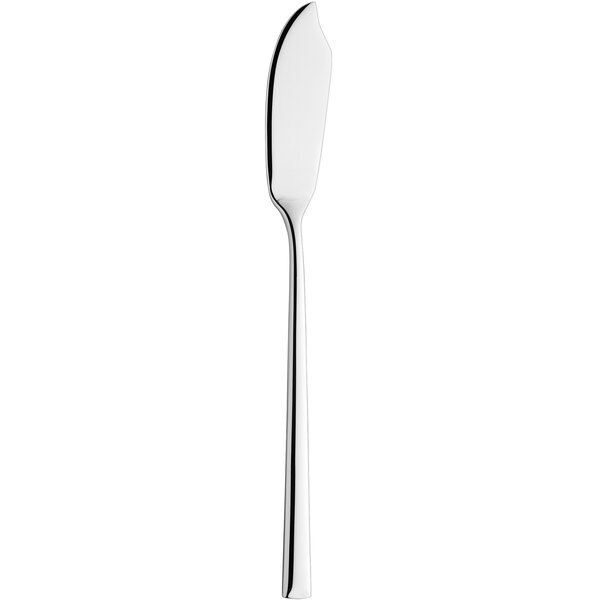 An Amefa Metropole stainless steel fish knife with a silver handle.