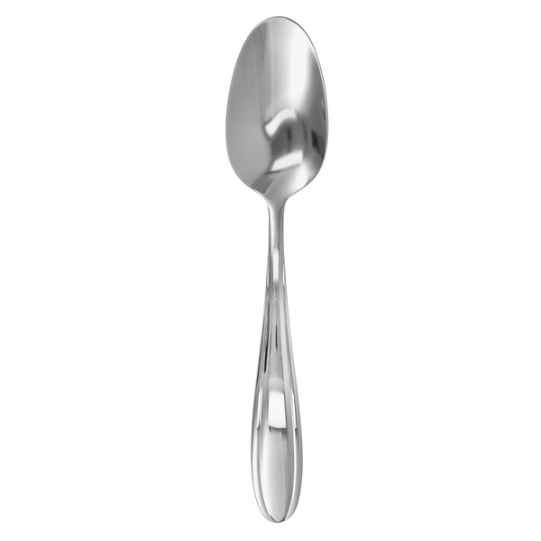 A Walco Bellwether stainless steel dessert spoon with a silver handle and bowl.
