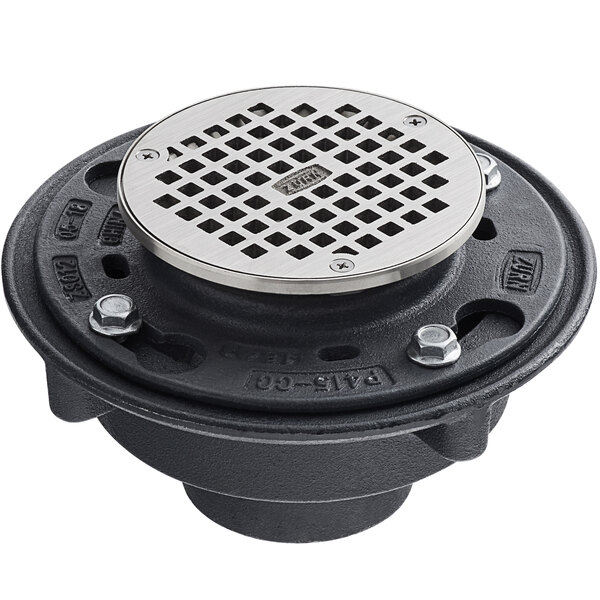 Zurn Elkay ZN4153NH5BP EZ1 Cast Iron Floor Drain with 5" Round Type