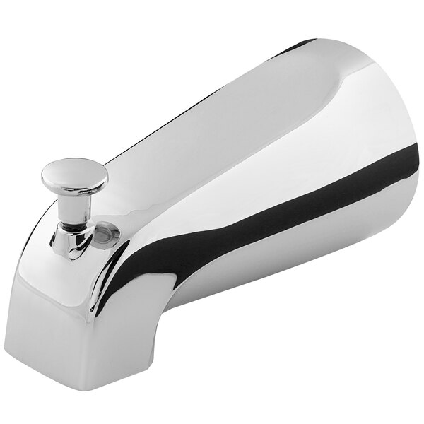 A Zurn chrome plated tub spout with diverter and a handle.