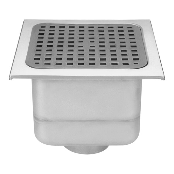Zurn Elkay Z17512NHSDC 12" x 12" Stainless Steel Floor Sink with 2