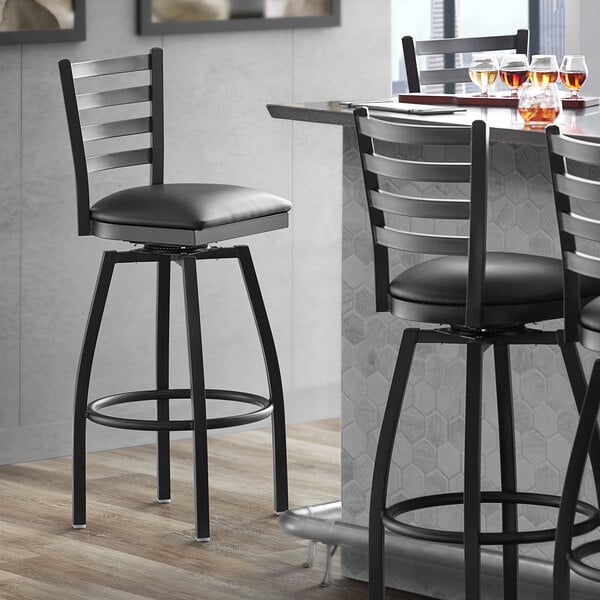 Lancaster Table Seating Black Top, Best Counter Height Swivel Stools