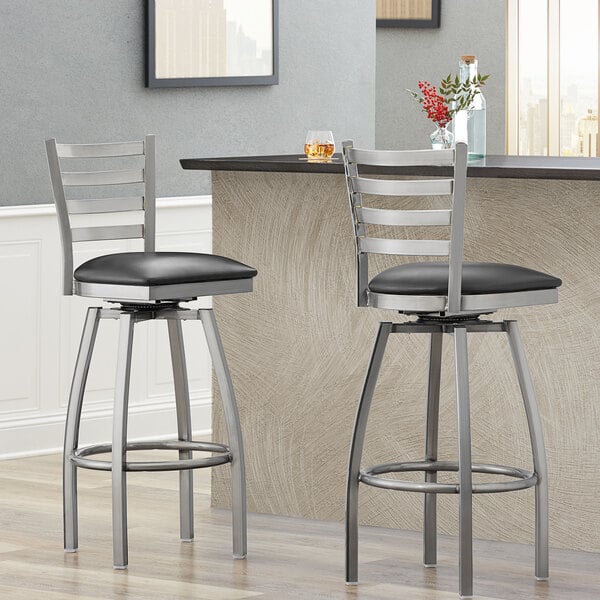 Lancaster Table Seating Clear Frame, Counter Height Chairs With Arms Swivel