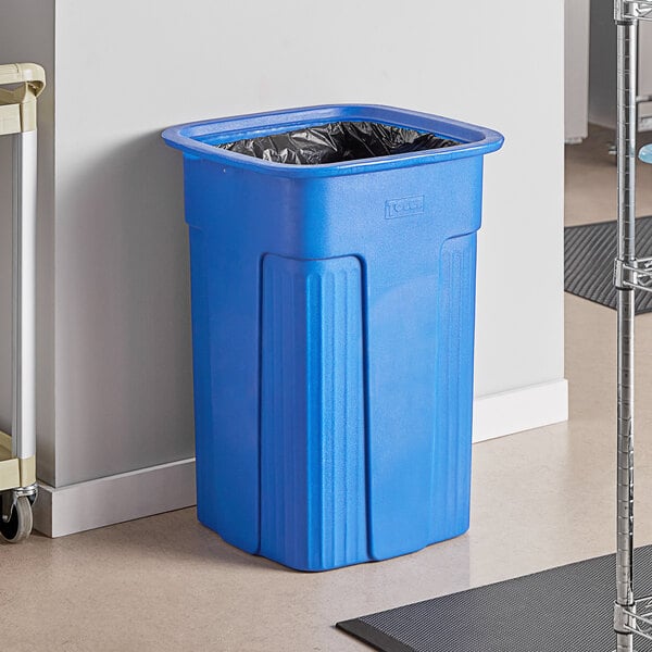 Toter 23 Gallon Slimline Rectangular Trash Can - Blue