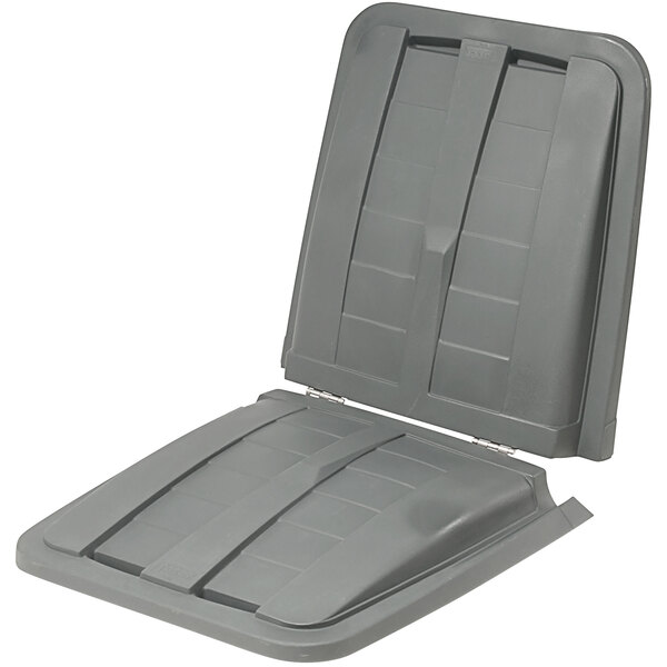 A gray plastic lid for a Toter tilt truck on a white background.
