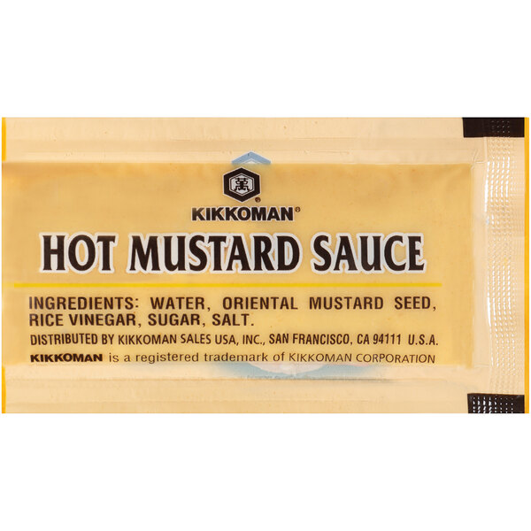 Kikkoman Hot Mustard Sauce Packet ( 7 Gram, 500/Case)