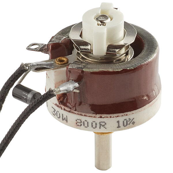 A close up of an Avantco speed control diode with wires attached.