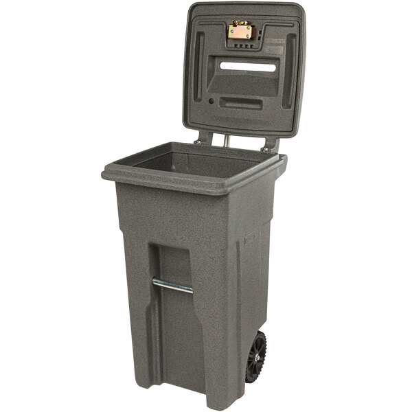 Toter CDA3200GST 32 Gallon Graystone Rectangular Wheeled Secure