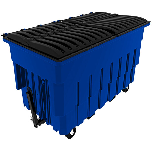 Toter FLT20-00BLU 2 Cubic Yard Blue Mobile Truck with Attached Lid