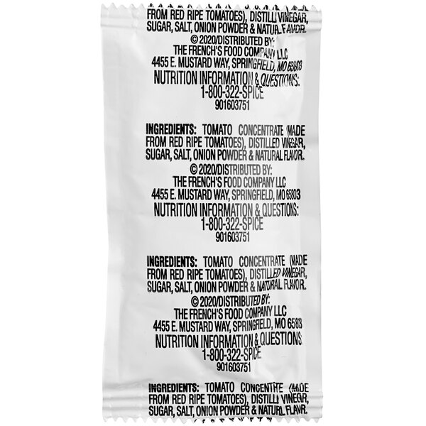 French's Ketchup Packets 1000/Case staurantStore