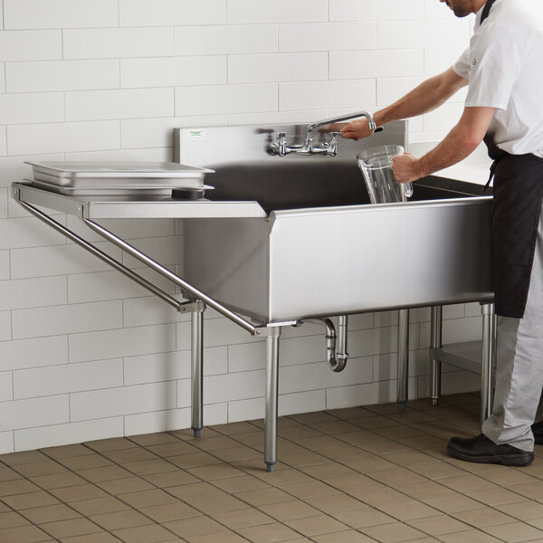 Regency 24" x 24" 18Gauge Stainless Steel Detachable Drainboard